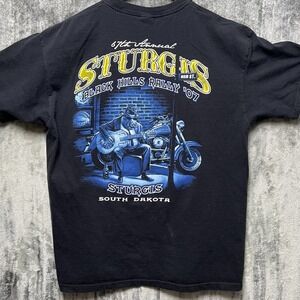 Vintage Sturgis 2007 South Dakota Blues Shirt Black Hills Rally XL Y2K